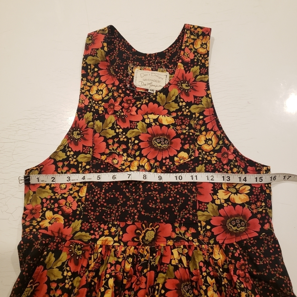 Dee's designer Lovely 50s Vintage floral patchwork midi dress - Picture 13 of 13